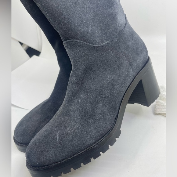 Roberto Festo Blue/ grey suede Heeled Boots made in Italy size 36 - Picture 6 of 16